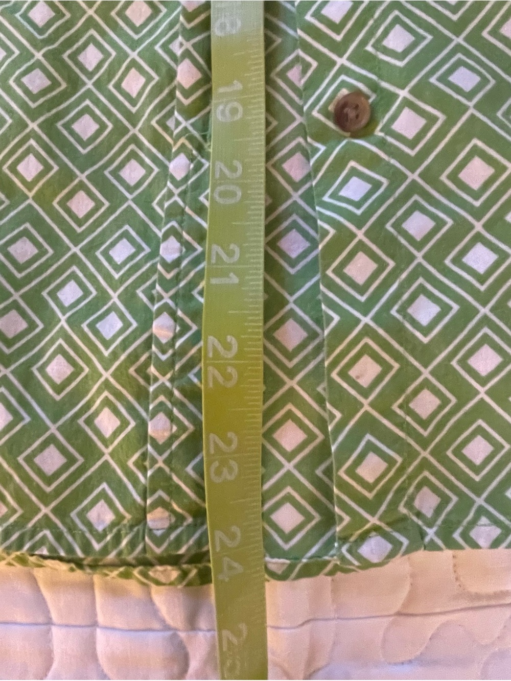 Merona Green Geometric Button-Up Shirt - Picture 5 of 6